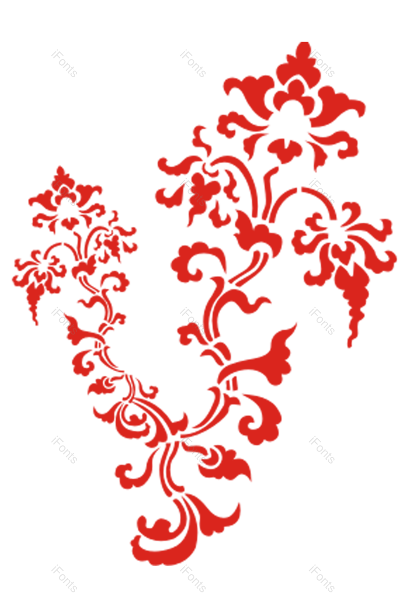 剪纸花纹图片,植物图案元素,剪纸图案PNG,花纹边框免抠素材